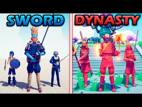 DYNASTY TEAM vs SWORD TEAM - Totally Accurate Battle Simulator | TABS
