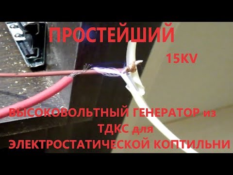 Простейший высоковольтный генератор из ТДКС для электростатической коптильни