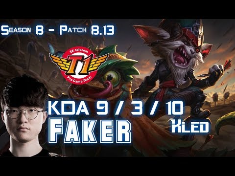 SKT T1 Faker KLED vs GALIO Mid - Patch 8.13 KR Ranked