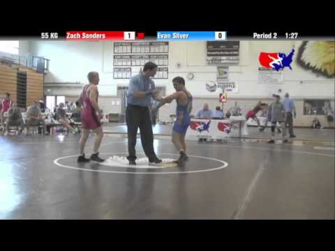 2012 Univ. WTT: 55 KG - Zach Sanders (Minnesota Storm) vs. Evan Silver (Cardinal WC)