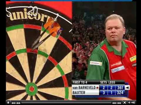 Raymond van Barneveld vs Ronnie Baxter - Part 8 - 2009 PDC World Championships (3rd Round)