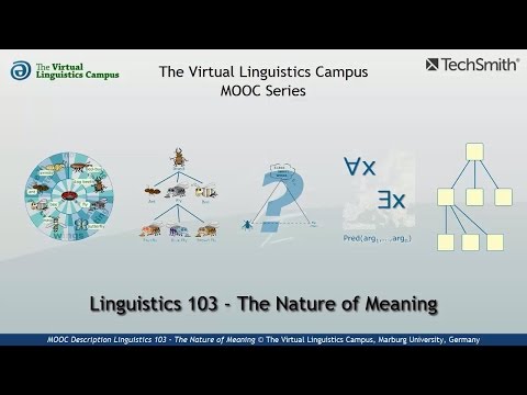 pMOOC Description: Linguistics 103 - The Nature of Meaning