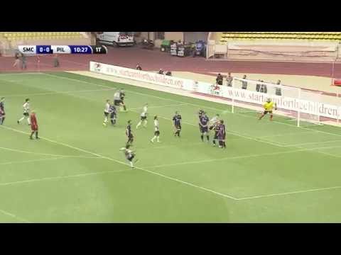 Fernando Alonso amazing free-kick goal in charity match before Monaco GP