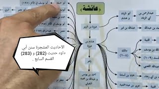صورة الأحاديث المشجرة سنن أبي داود حديث (282) و (283) القسم السابع .