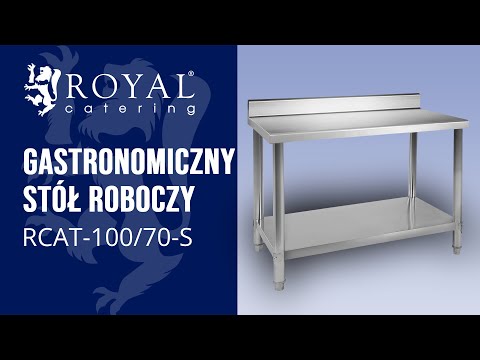 Video - Gastronomiczny stół roboczy ze stali nierdzewnej - 100 x 70 cm