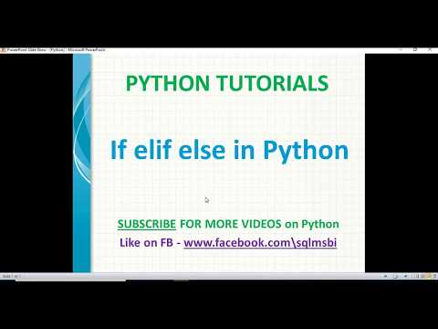 Python Tutorials | If elif else in python | python if condition