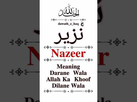 nazeer meaning in urdu,azeer meaning,nazeer ka meaning,