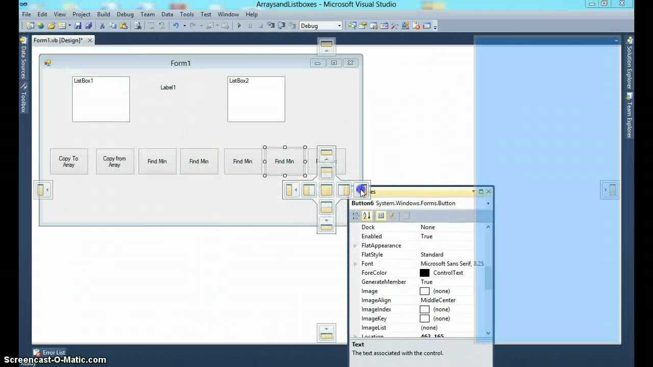 Arrays and Listboxes