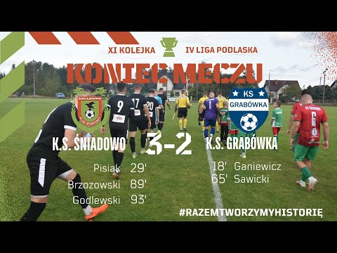 Bramki z meczu (prócz ostatniej) K.S. ŚNIADOWO 3-2(1-1) K.S. GRABÓWKA