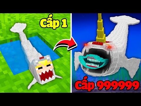 Tô Gà Trở Thành Thủy Quái Cấp 1 Tới Cấp 99999 Trong Minecraft!
