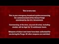 The Purge Election Year Announcement HD Original Voice