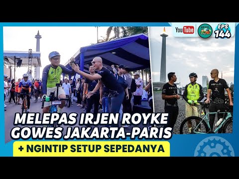 Melepas Royke Gowes Jakarta-Paris, Ngintip Setup Sepedanya