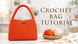 Crochet Bag Tutorial | Elegant Ribbed Handbag Pattern for Beginners | Easy DIY Crochet Purse