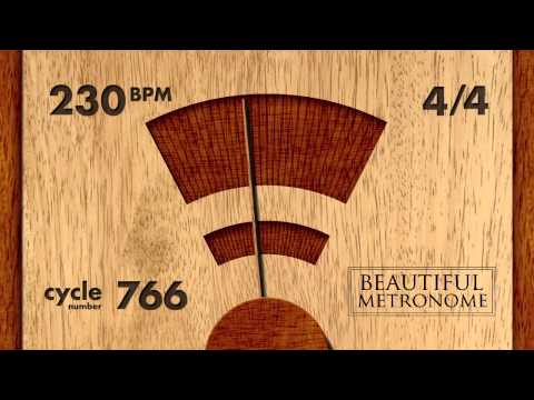 230 BPM 4/4 Wood Metronome HD