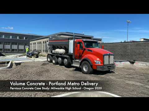 Pervious Concrete Pavement at Milwaukie High School in Oregon