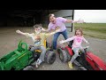 Mystery box challenge turns messy | Tractors for kids