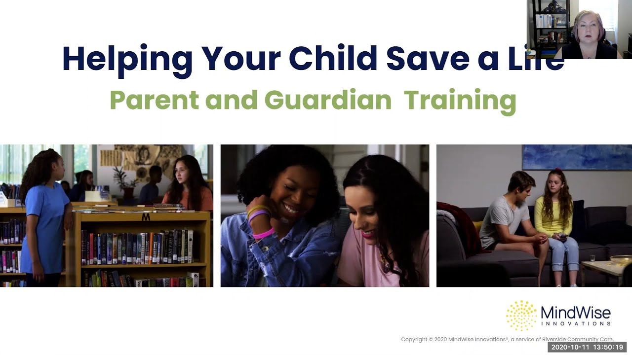 MCPS Mental Health Awareness Week: SOS Signs of Suicide - Parent Training