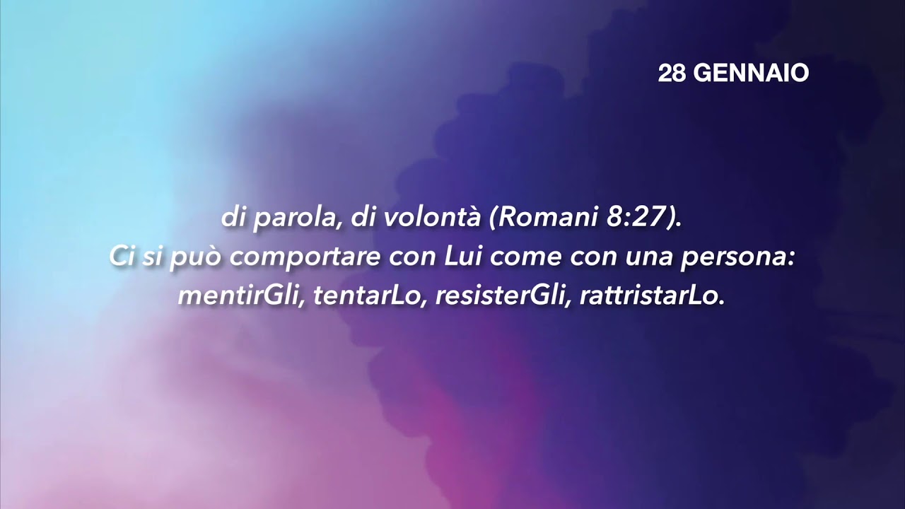Meditazione Calendario "Parole di Vita" del 28 Gennaio 2019