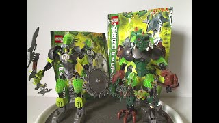 YouTube thumbnail: Lego Hero Factory Review: Brain Attack: Breez & Ogrum 2013