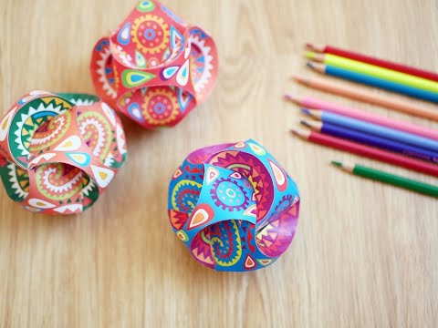 DIY | Coloriage en volume Paper Globes mandala -Tuto Activité Créative Enfant