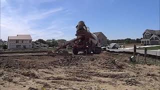 IMI Concrete Mixing Truck pouring footers