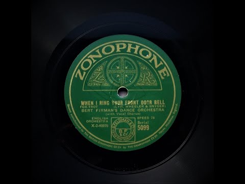 When I Ring Your Front Door Bell - Bert Firman's Dance Orchestra (1928)