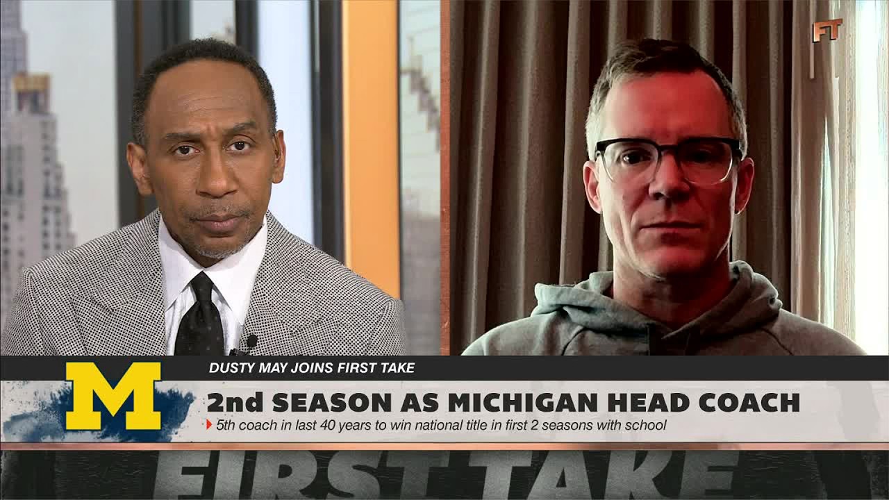 Stephen A. has to APOLOGIZE to Michigan HC Dusty May after doubting the Wolverines 👏 | First Take