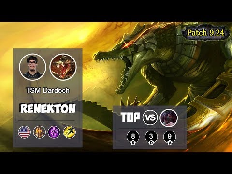 TSM Dardoch Renekton Top VS Akali | LOL | S9 NA Challenger - Full Gameplay