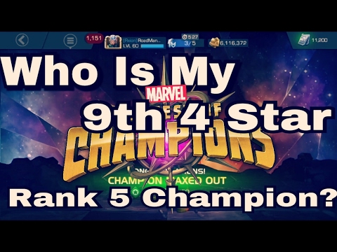 Marvel: Contest Of Champions - My 9th Rank 5 4 Star Champion!!!