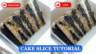 How to Set Up and Acheive a Cake Slice From Start to finish | How to cut Cake Slice Perfectly