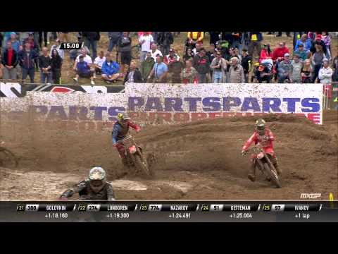 Tim Gajser pass Jorge Zaragoza MXGP of Latvia 2015 - motocross