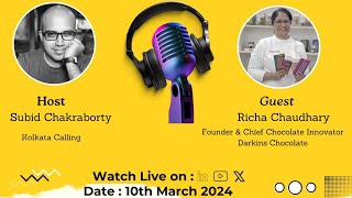 YouTube thumbnail for Hello Kolkata! | Ep. #10 | ft. Richa Chaudhary, Founder & Chief Chocolate Innovator at Darkins Chocolate