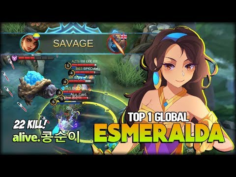 SAVAGE!! 1 vs 5 Ganking Me? Joking? alive.콩순이 Top 1 Global Esmeralda - Mobile Legends