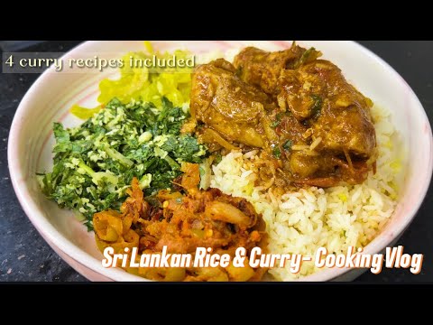 A Day in my Kitchen: cooking a Sri Lankan meal | Lunch/Dinner recipes | Cooking Vlog | 4 curries ?!