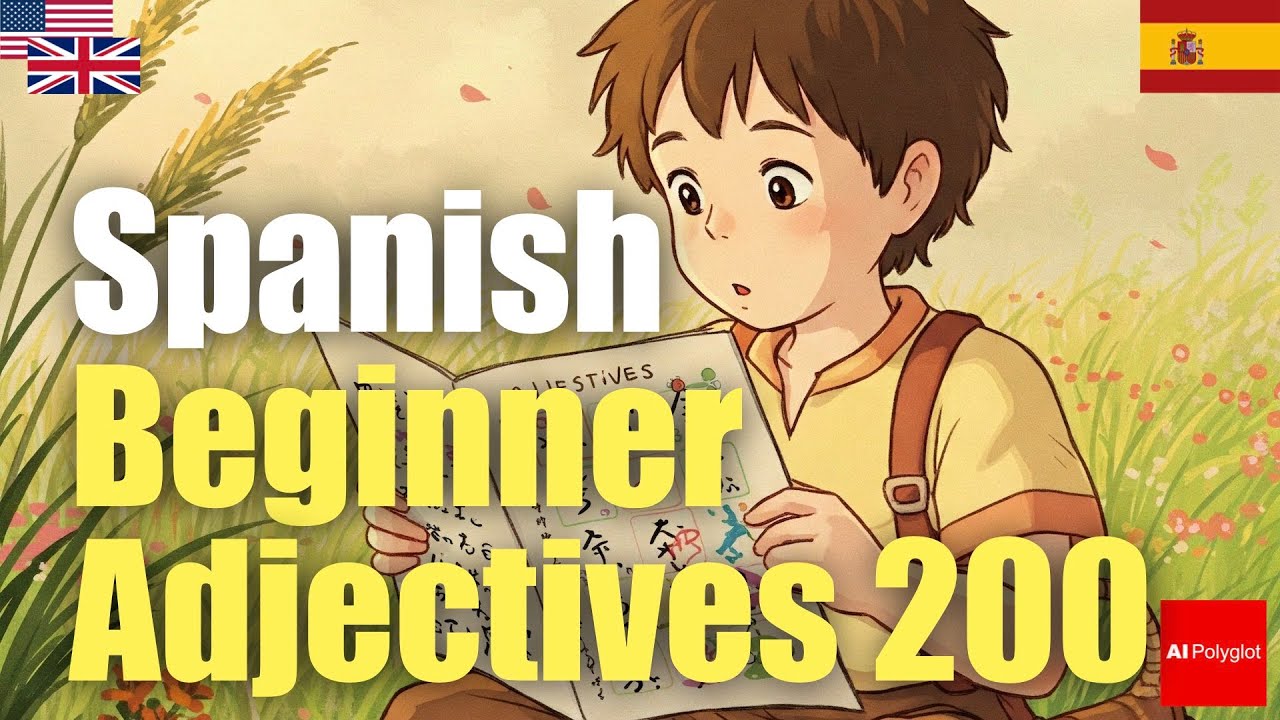 Spanish Beginner Adjectives 200 | Passive listening | L2Language | with hiragana