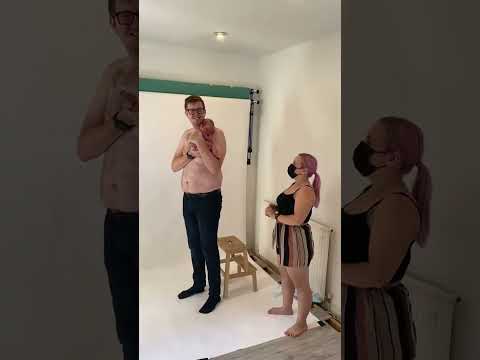 Posing when vertically challenged, but the results are worth it. #newbornphotographer