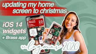 UPDATE MY HOMESCREEN WITH ME // vlogmas day 3, iOS 14 widgets + shortcuts + brass app