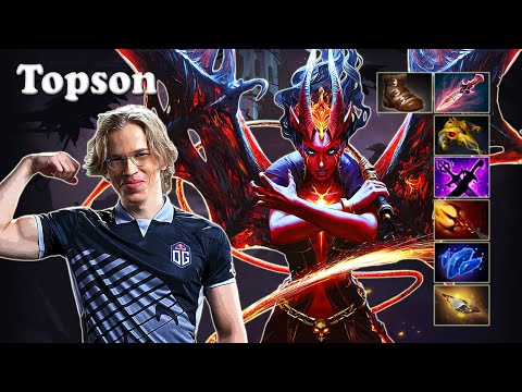 Topson - Queen of Pain Midlane | Dota 2 7.31d Gameplay