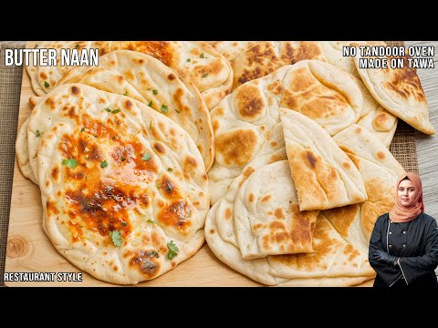 Butter Garlic Naan | NO TANDOOR | NO OVEN | Restaurant Style Indian Flatbread On Tawa
