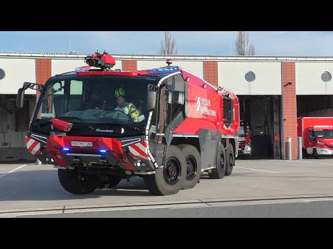 Vollalarm Flughafenfeuerwehr Dresden, Von Gong bis Ausrücken aller Fahrzeuge!
