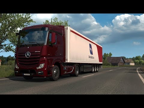 ETS 2 1.33 - Beyond The Baltic Sea DLC - Mercedes Actros 1852 - Trip: Vilnius - Daugavpils
