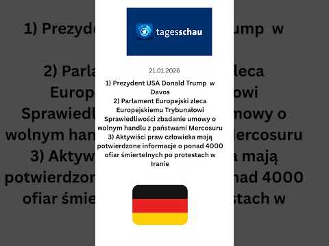 Niemiecki dziennik telewizyjny  @tagesschau 21 stycznia