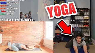PlaqueBoyMax Shows His Flexibility Doing YOGA
