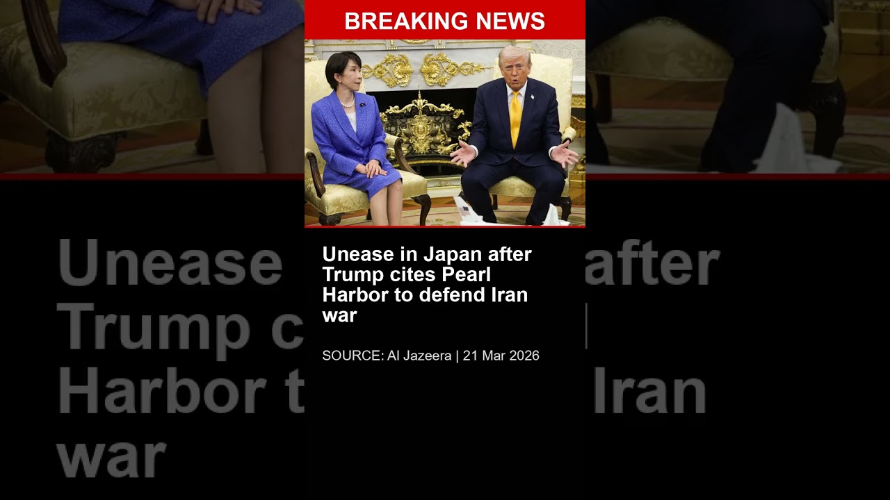 BREAKING: Unease in Japan after Trump cites Pearl Harbor to defend Iran war