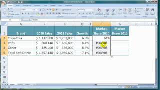 How To Calculate Market Share in Excel
