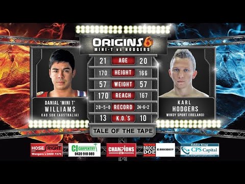 ORIGINS 6: Danial Mini T Williams vs Karl Hodgers [FULL FIGHT]