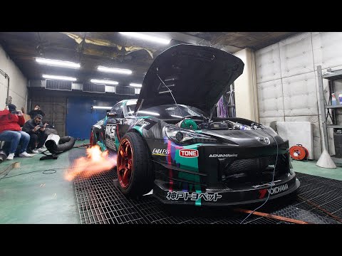 GT86 Antilag Monster Dyno’d at HKS Japan: Burnouts on the Dyno!