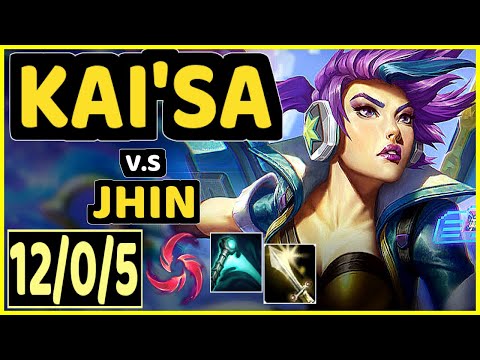 NIXERINO (KAI'SA) vs JHIN - 12/0/5 KDA BOTTOM ADC GAMEPLAY - EUW Ranked MASTER
