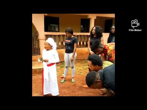 Rebecca dancing in a prophetic manner on set.