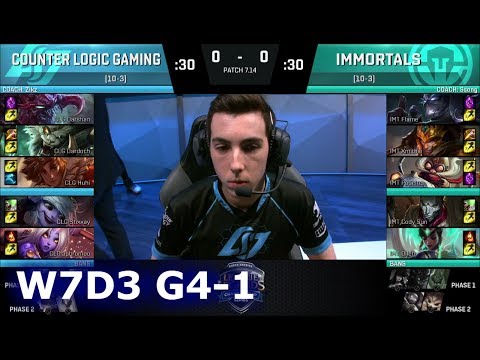 CLG vs Immortals | Game 1 S7 NA LCS Summer 2017 Week 7 Day 3 | CLG vs IMT G1 W7D3